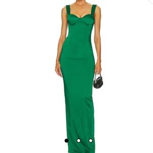 NWT Sau Lee X Revolve Palmela Dress in Emerald